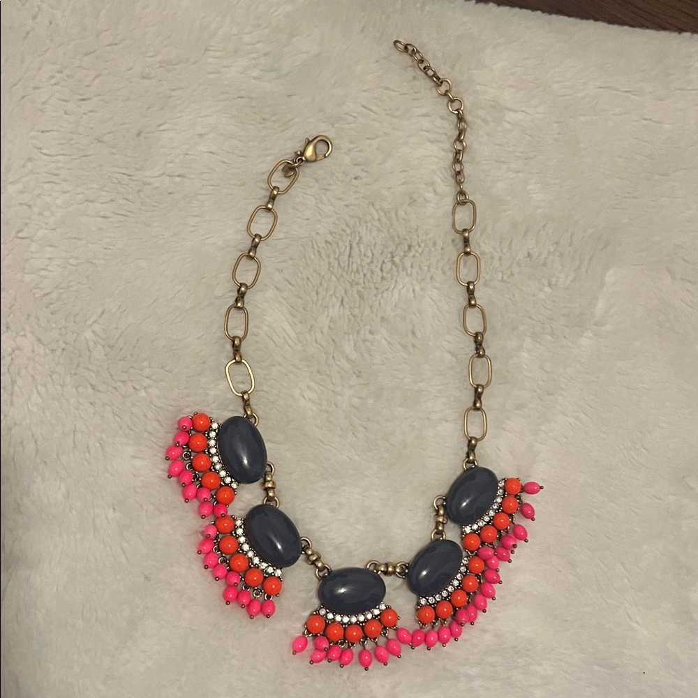 Elegant Pink and Gold Necklace